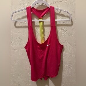 Women’s Nike Pink Racerback Tank Top with Logo Size XS